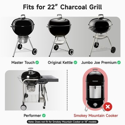 #7435 21.5'' Hinged Grill Grate for Weber 22'' Kettle Charcoal Grill US