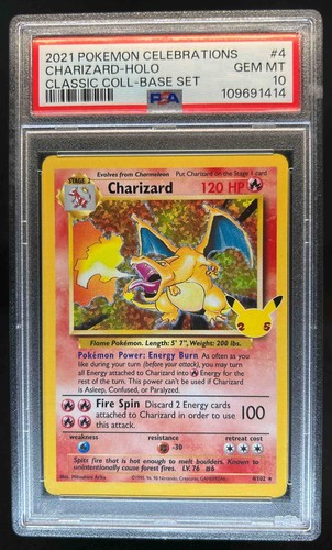 2021 Pokemon SWSH Celebrations Charizard Classic #4/102 PSA 10