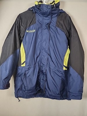 Vtg 1999 Columbia Bolda Nova 3 in 1 Ski Jacket Men XL Navy Blue Neon Yellow 