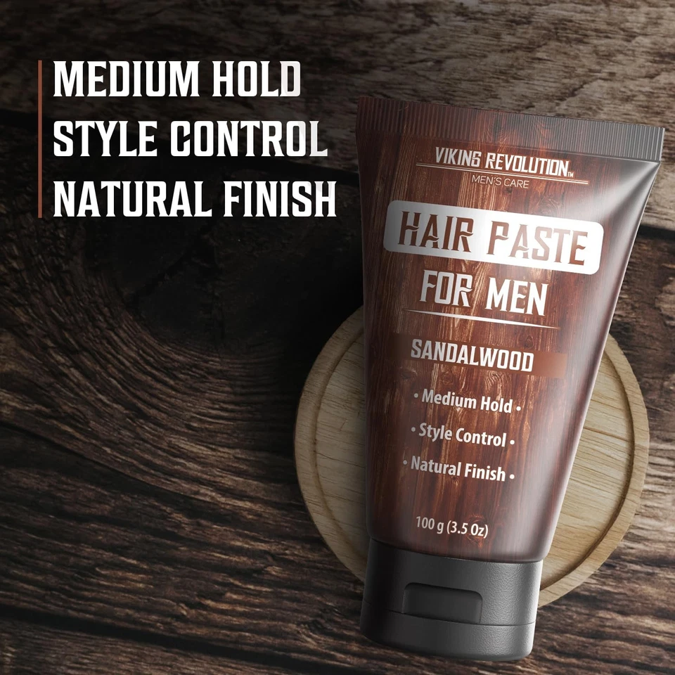 Sandalwood Hair Paste for Men - Medium Hold, Matte Finish, Easy Wash Out - Image 3 of 4