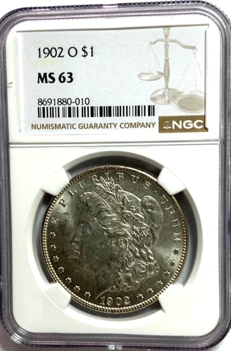 1902 O $1 Morgan Silver One Dollar MS63 New Orleans NGC