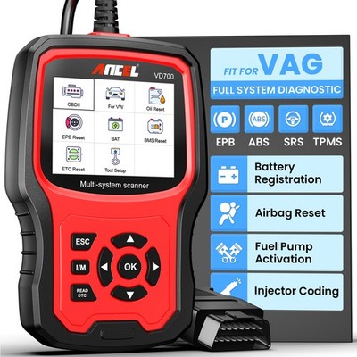 Ancel VD700-US For VW Audi All System Car OBD2 Diagnostic Scanner Oil Reset TPMS