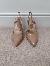Ladies Wide Fit Nude Heels Shoes (size 4 / EUR37) Brand New