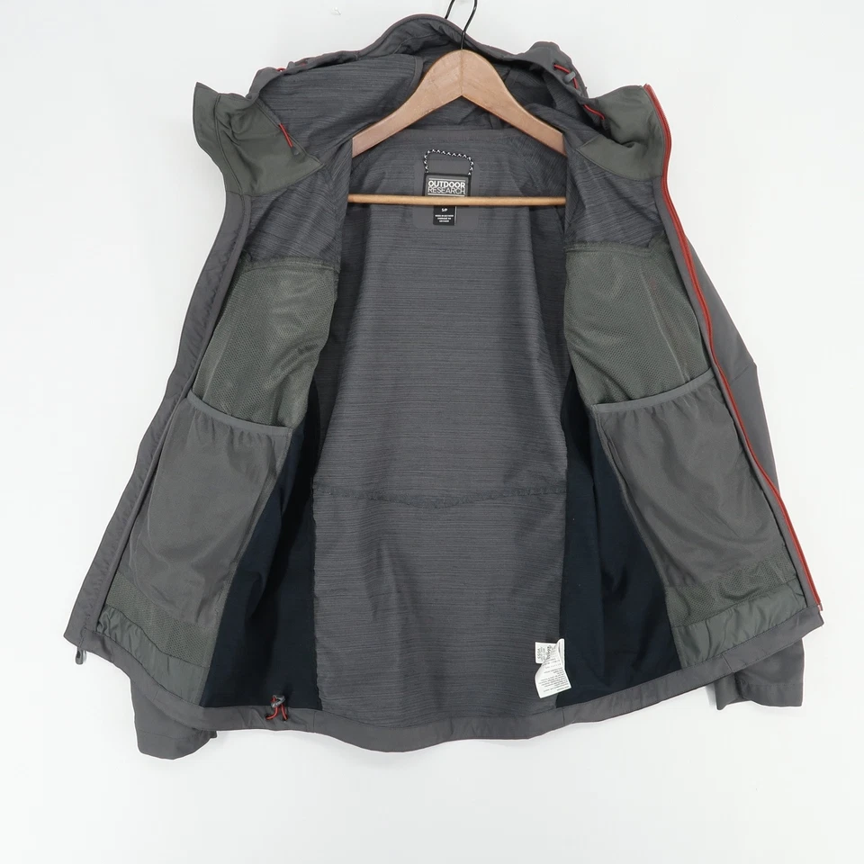 Outdoor Research San Juan Jacket Mens Small Gray Hooded Ful Zip Pockets - Image 3 of 4