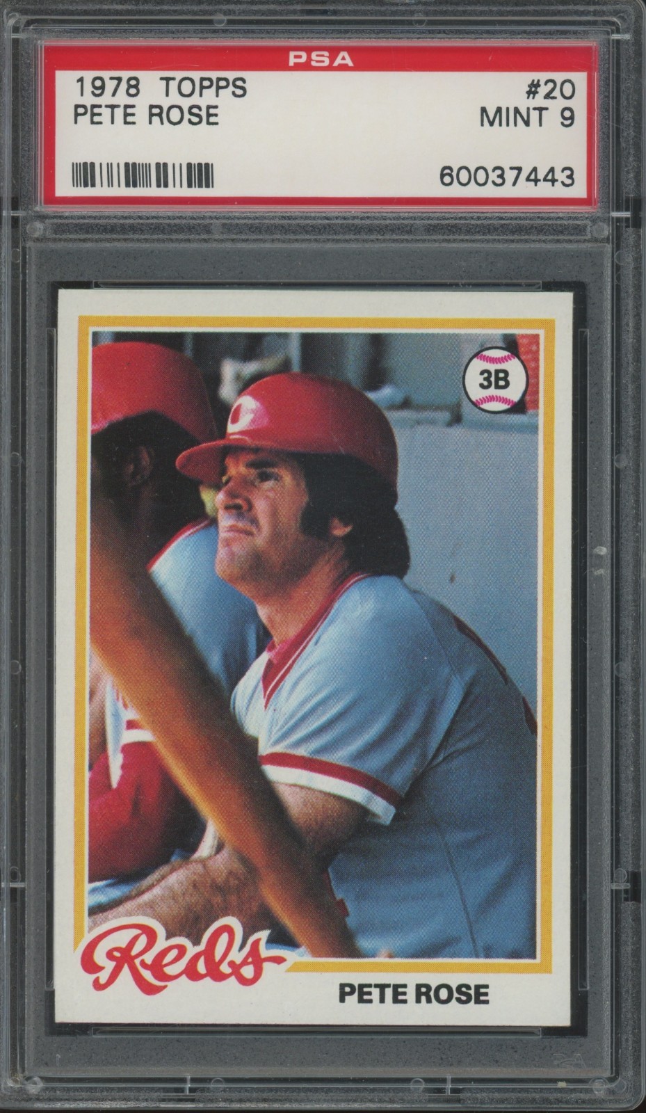 1978 Topps Baseball #20 Pete Rose Mint PSA 9 