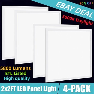2x2 FT LED Panel Light - Drop Ceiling, 45W, 0-10V Dimmable,100-277V,ETL Listed