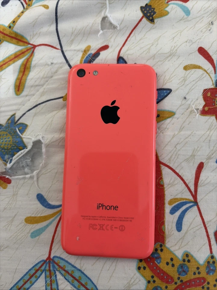 Apple iPhone 5C 8gb A1532 iOS 8 !!! Rosso Corallo Red Pink 3994 - Immagine 2 di 4