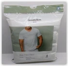Classic T-shirts 100% Cotton Goodfellow WHITE V-NECK 4 ct MEDIUM Soft Stretch