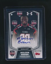 MALCOM BROWN 2012 TOPPS UNDER ARMOUR ALL-AMERICA AUTO 161/250 #UA-MB