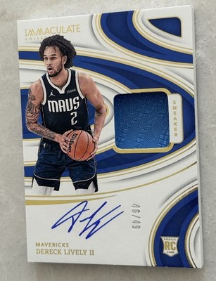 2023-24 Panini Immaculate Collection - Sneaker Swatch Auto Dereck Lively /49 RC