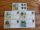 5 - U.S. Colorano Silk Northwest Indian Masks 1980 FDC's