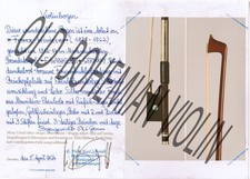 Antique Certified IMPRESSIVE Violin Bow by FRANZ WINKLER 1912