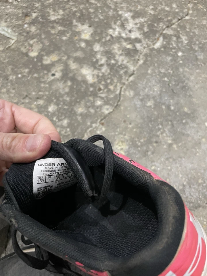 Туфли детские Under Armour Leadoff низкие RM размер 1,5 розовые бейсбольные софтбольные бутсы - Изображение 4 из 4