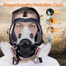 15 in1 Facepiece Full Face Gas Mask Filter Respirator Painting For 6800 Reusable