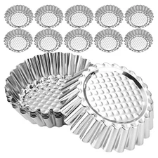 20pcs Mini Tart Pans Pie Tartlets Dessert Mold Nonstick Quiche Mini Pie Tart