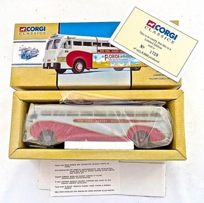 Corgi Classics 98464 Champaign Yellow Coach 6,000 Made- 8  long- New Sealed
