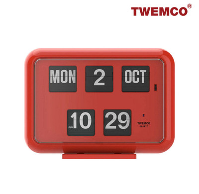 NEW TWEMCO QD-35 Perpetual Calendar Flip Clock Retro Style 6Colors Authentic