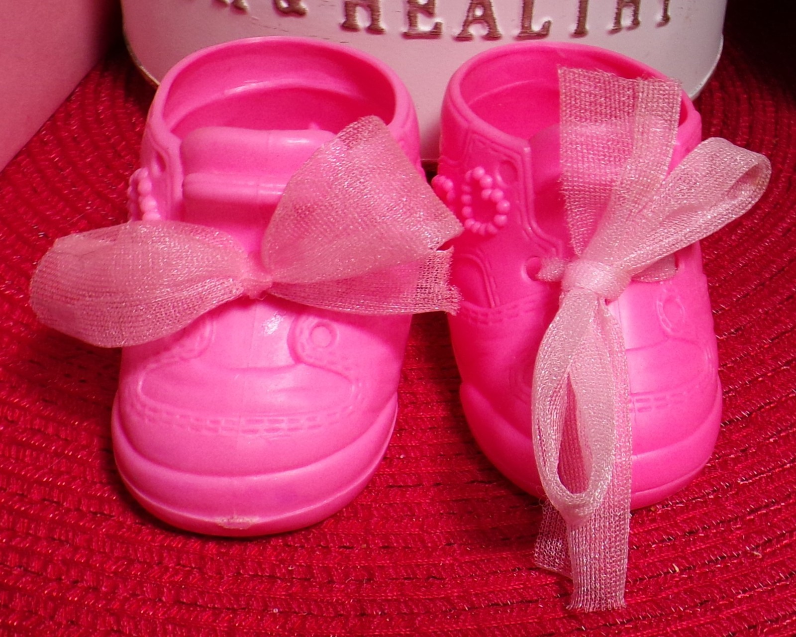 Vintage Galoob Baby Face Doll Pink Shoes