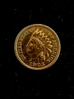 1905 Indian Head Cent Penny Looks AU. Full Liberty & Four Diamonds. Great Coin.
