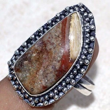 Mexican Laguna Lace 925 Silver Plated Ring US 12.5 Exquisite Gift JW