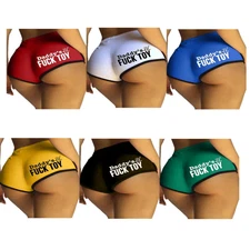 Womens Booty Shorts Hot Pants Letter Print Yoga Workout Sports Bottoms Lingerie