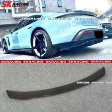 Fits Porsche Taycan 2020-2024 Carbon Fiber Rear Trunk Spoiler Lid Wing Body kits