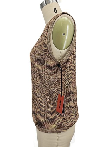 New Missoni for Target Space Dye Tank Womens L Brown Chevron Knit Top - Picture 4 of 8