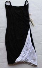 Butterflyzebra Black/White Stretch Made in USA Lined Dress Size S $159.00