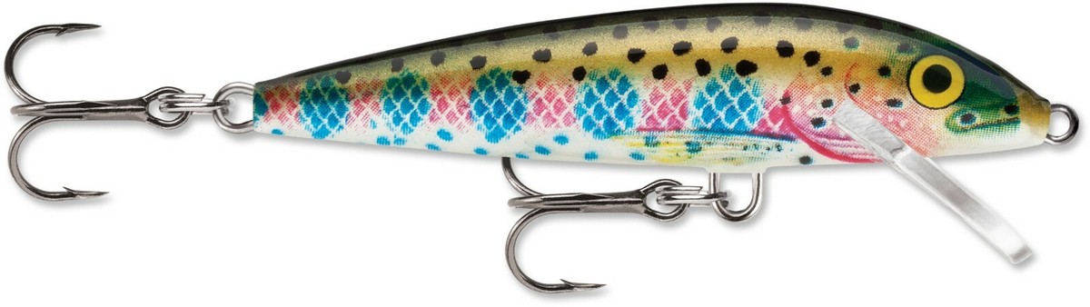 Leurre Rapala J-7 Articulé Flottant Vintage, Balsa, Couleur Or Fluo Rouge, Fabriqué En Finlande