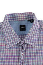 148 Hugo Boss Lucas Regular Fit Checked Plaid Mens Size XL Button Down Up Shirt
