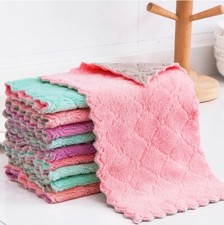 12 Pack Kitchen Cloth Dish Towels Premium Dishcloths Super Absorbent  Mix SET