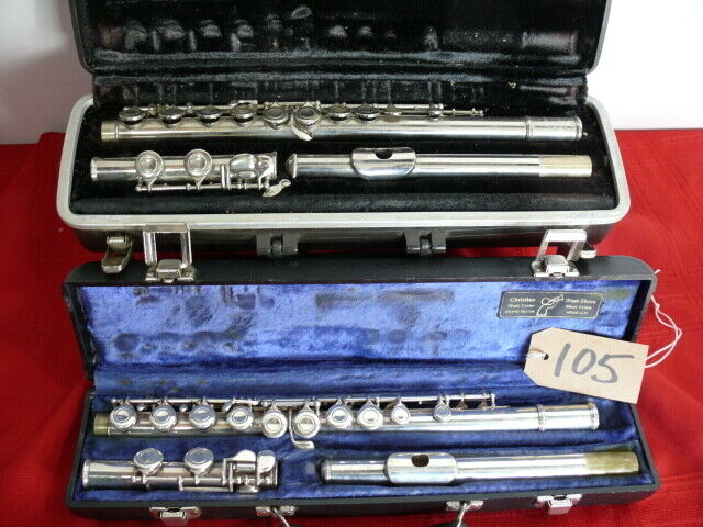 EL Durford flute with case & Bundyflute with case. LOT of 2 .    (L105)