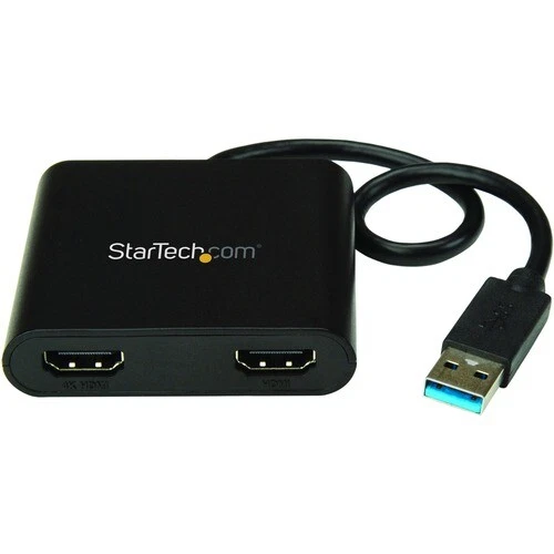 Startech USB 3.0 to Dual HDMI Adapter, 1x 4K And 1x 1080p, External  Graphics Car 65030868952