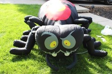 New Rare Gemmy 8ft Spider Halloween Inflatable Air Blown Decoration Vintage