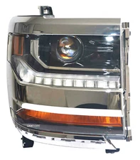 For 2016-2018 Silverado PU 1500 Passenger Side Headlight (HID, Chrome Bezel) RH
