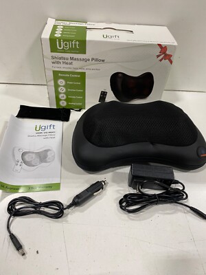 Ugift Shiatsu Massage Pillow with Heat for Neck, Shoulder, Back, Waist, Arm/Foot