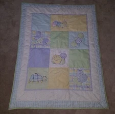 Circo Baby Blanket Comforter Bugs Caterpillar Snail Turtle Bee Green Yellow READ