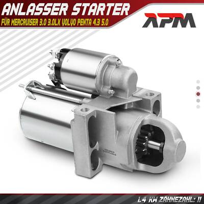 Anlasser Starter 1,5 KW 11 Zähnez. für Mercruiser Model 99-06 Volvo Penta 4.3