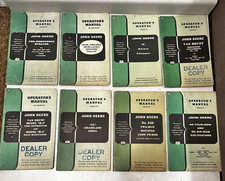 10 VINTAGE JOHN DEERE OPERATOR MANUALS,ALL DI...
