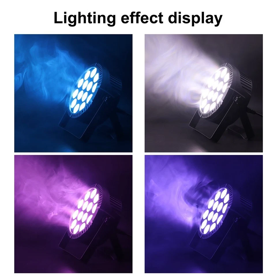 140W 14LED Par Can Lights DMX RGBW Beam Wash Light DJ Disco Party Stage Lighting - Image 3 of 4