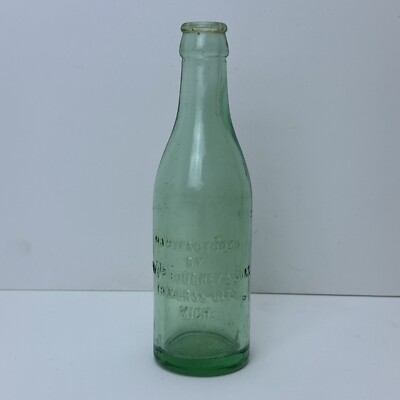 Crown Top Soda Pop Bottle Fred P Boughey & Sons TRAVERSE CITY MICHIGAN MICH MI