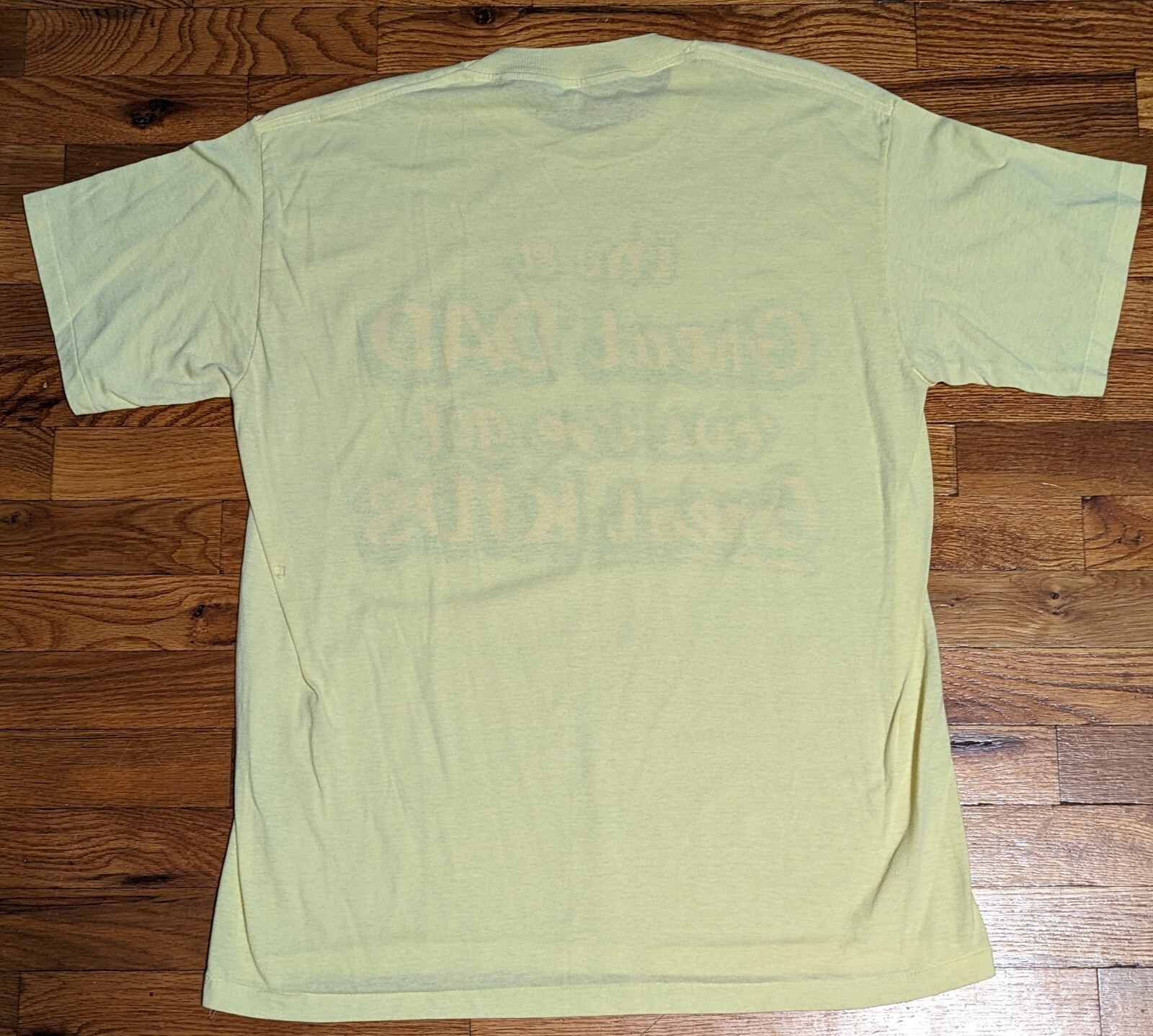 Vintage Sun Sportswear Great Dad Yellow Shirt - Men's XL - Single Stitch - *Read