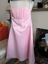 BHS Gorgeous Wedding Collection Pink Satin Off Shoulder / With Straps 10 Prom