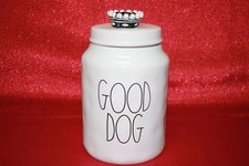 RAE DUNN BY MAGENTA GOOD DOG WITH CROWN LID LARGE TREAT STORAGE CANISTER JAR NEW