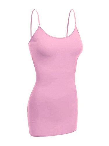 Women's Basic Spaghetti Strap Cami Camisole Tank Top Layering Plain Colors - Picture 6 of 8