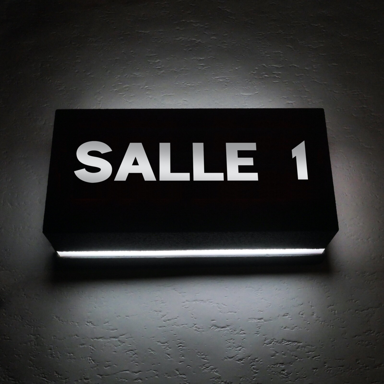 Applique murale LED SALLE 1 en métal noir luminaire de salle de bain étanche