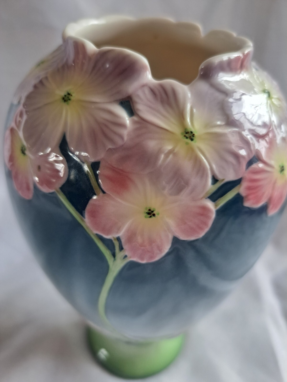 Vintage Franz Porcelain Vase Garden Verbena FZ00041 eBay