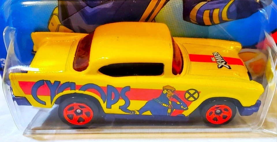 2023 Hot Wheels '57 Chevy Marvel X-Men Cyclops Chevrolet Bel Air Nomad - Image 3 of 4