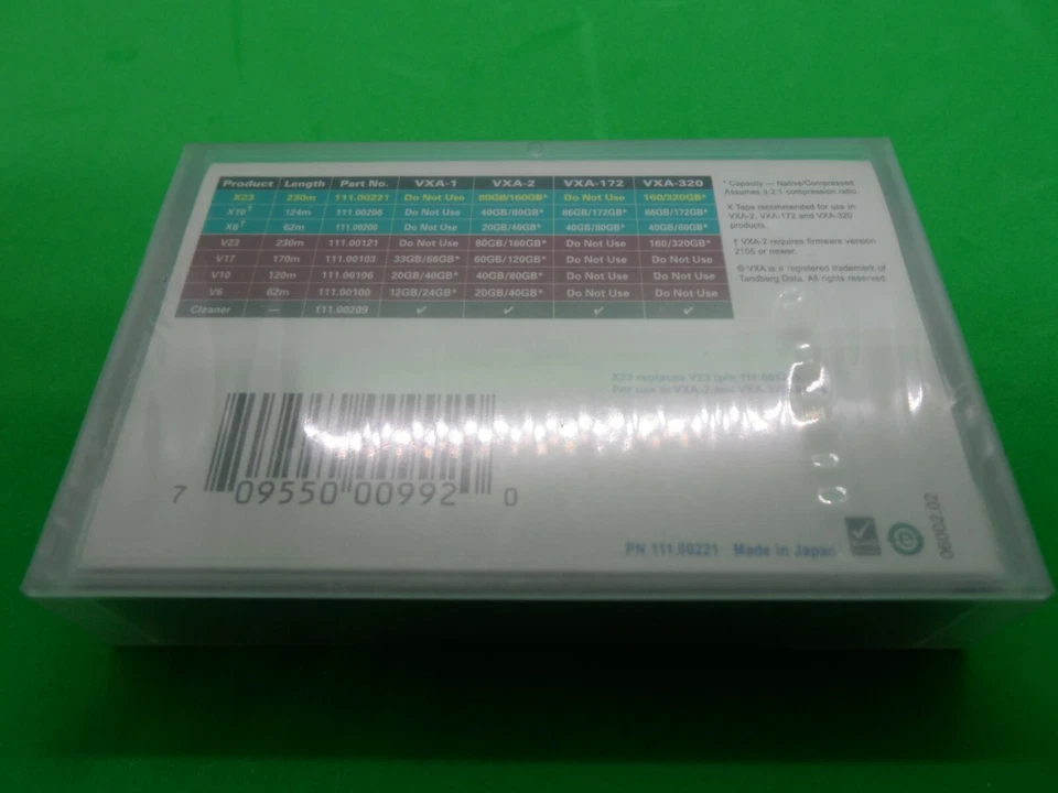 New Factory Sealed Exabyte X23 VXA 111.00221 Tape Cartridge For VXA-2 80/160GB - Image 3 of 3