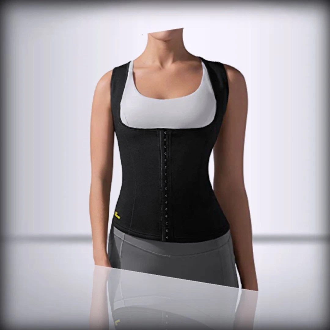 HOT SHAPERS + Cami Hot Waist Cincher – Women Slimming Sweat Vest & S Black  Large